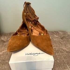 Halogen lace up ballet flats